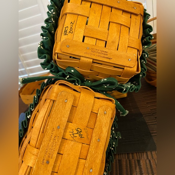 Vintage Longaberger baskets, lot of 6, green, 1990’s-early 2000’s - Picture 7 of 16